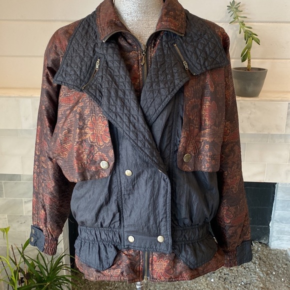 Vintage Lavon Foral Brocaade Lightweight Jacket Size PS - Picture 2 of 13